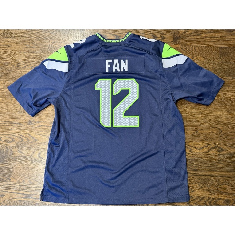 Nike Shirt Mens XXL 2XL‎ Jersey Seattle Seahawks #12 Fan NFL Football Dri Fit